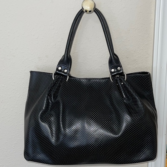 Mitzi Baker Black Leather Shoulder Bag - Picture 1 of 17